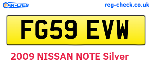 FG59EVW are the vehicle registration plates.