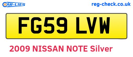 FG59LVW are the vehicle registration plates.