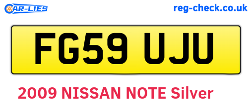 FG59UJU are the vehicle registration plates.