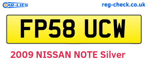 FP58UCW are the vehicle registration plates.