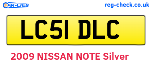 LC51DLC are the vehicle registration plates.