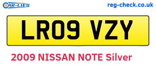 LR09VZY are the vehicle registration plates.