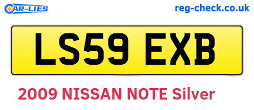 LS59EXB are the vehicle registration plates.