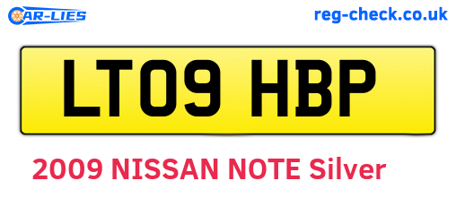 LT09HBP are the vehicle registration plates.