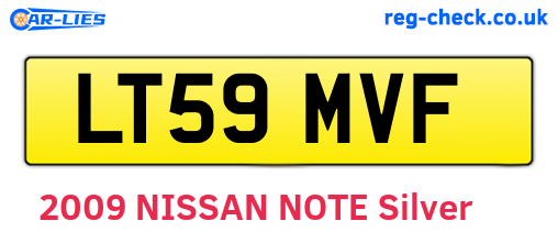 LT59MVF are the vehicle registration plates.