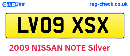 LV09XSX are the vehicle registration plates.