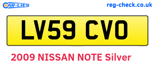 LV59CVO are the vehicle registration plates.