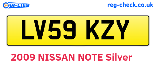 LV59KZY are the vehicle registration plates.