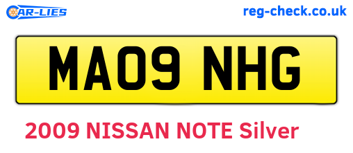 MA09NHG are the vehicle registration plates.