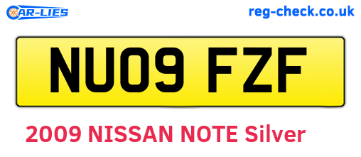 NU09FZF are the vehicle registration plates.