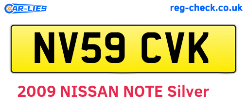 NV59CVK are the vehicle registration plates.