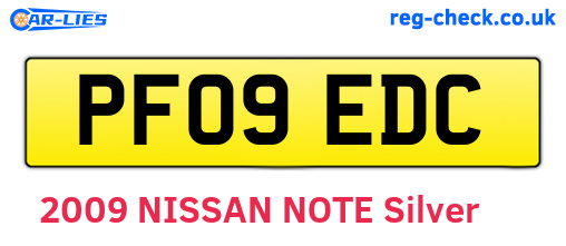 PF09EDC are the vehicle registration plates.