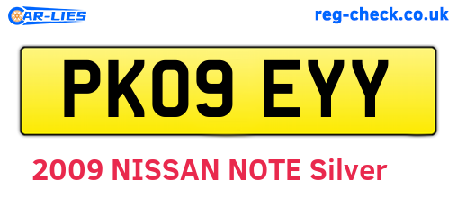 PK09EYY are the vehicle registration plates.