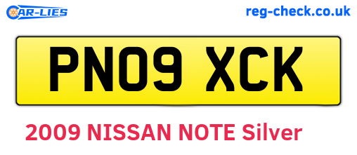 PN09XCK are the vehicle registration plates.