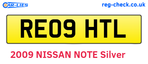 RE09HTL are the vehicle registration plates.