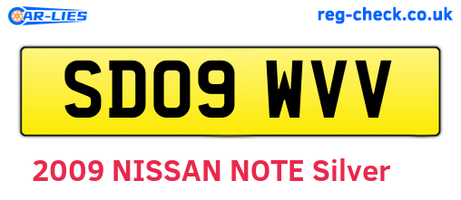 SD09WVV are the vehicle registration plates.