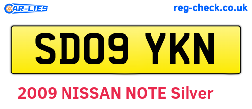 SD09YKN are the vehicle registration plates.