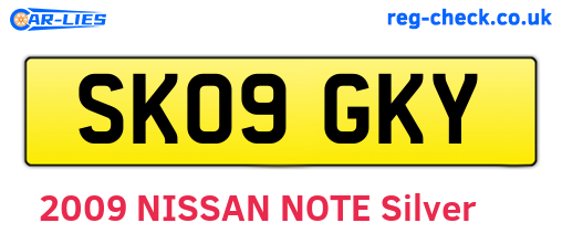 SK09GKY are the vehicle registration plates.