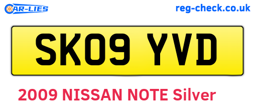 SK09YVD are the vehicle registration plates.