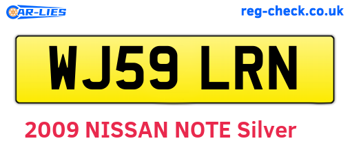 WJ59LRN are the vehicle registration plates.