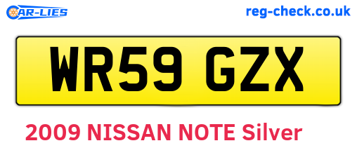 WR59GZX are the vehicle registration plates.