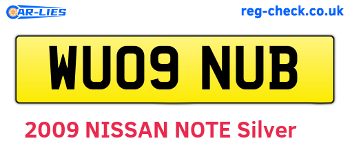 WU09NUB are the vehicle registration plates.