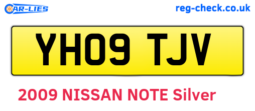 YH09TJV are the vehicle registration plates.