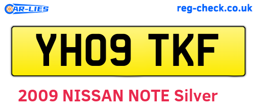 YH09TKF are the vehicle registration plates.
