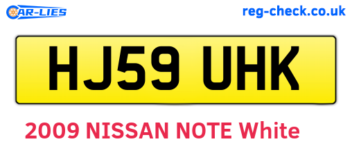 HJ59UHK are the vehicle registration plates.