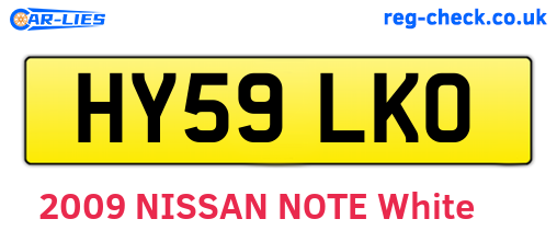 HY59LKO are the vehicle registration plates.
