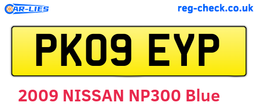 PK09EYP are the vehicle registration plates.