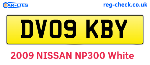 DV09KBY are the vehicle registration plates.