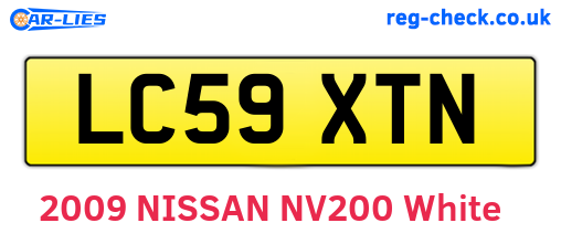 LC59XTN are the vehicle registration plates.