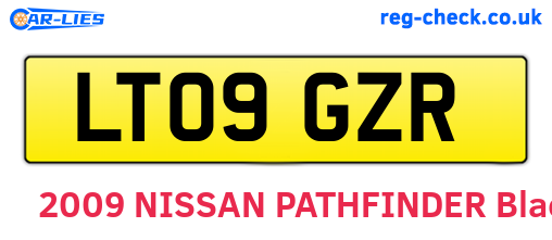 LT09GZR are the vehicle registration plates.