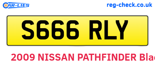 S666RLY are the vehicle registration plates.