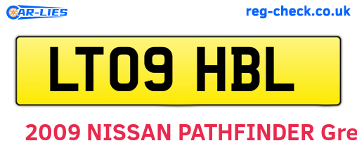 LT09HBL are the vehicle registration plates.