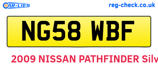 NG58WBF are the vehicle registration plates.