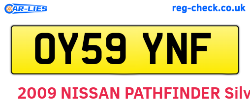 OY59YNF are the vehicle registration plates.