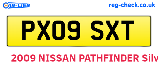 PX09SXT are the vehicle registration plates.