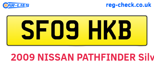 SF09HKB are the vehicle registration plates.