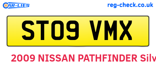 ST09VMX are the vehicle registration plates.