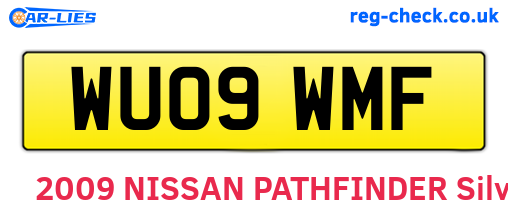 WU09WMF are the vehicle registration plates.