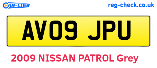 AV09JPU are the vehicle registration plates.