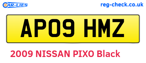 AP09HMZ are the vehicle registration plates.