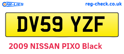 DV59YZF are the vehicle registration plates.