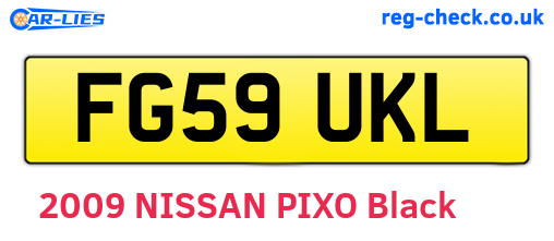 FG59UKL are the vehicle registration plates.