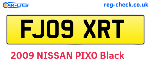 FJ09XRT are the vehicle registration plates.
