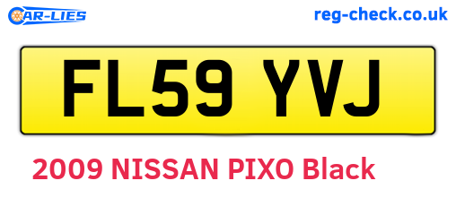 FL59YVJ are the vehicle registration plates.
