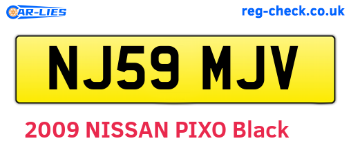 NJ59MJV are the vehicle registration plates.