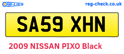 SA59XHN are the vehicle registration plates.